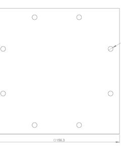 Inspection glass f/silo inspection door M&M